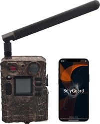 Berger + Schröter | BG410 LTE - Fotocamera per selvaggina con sensore di movimento PIR, 2 LED neri con 940 nm + LED bianchi, 37 milioni di pixel (sensore CMOS da 4 MP), video 4K, schermo TFT da 1,44"