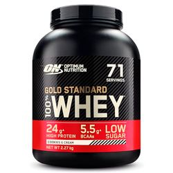 Optimum Nutrition Gold Standard Whey Protein Powder, Cookies and Cream, 71 Servings, 2.27kg
