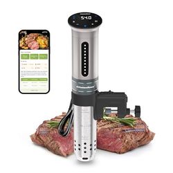 KitchenBoss Roner Cocina Baja Temperatura: 1100W Wi-Fi Sous Vide Roner LED Circolatore di Immersione Temperatura Controllo Remoto Roner Professionale per Cottura a Bassa Temperatura Sottovuoto