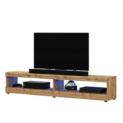 Selsey Viansola - Mueble TV - 140 cm - Roble Lancaster - con iluminación LED