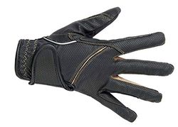 HKM Guantes de equitación para adultos Fashion-9117 negro/sand10 pantalones, 9117 negro/arena, 10
