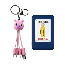 WONDEE Universele oplader 3-in-1 Pig + draadloze powerbank 5.000 mAh Superplus