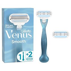 Gillette Venus Smooth-scheersysteem Voor Vrouwen, 1 Handvat, 2 Navulmesjes, 3 Rondingvolgende Mesjes Voor Een Gladde Scheerbeurt