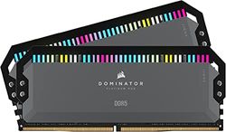 CORSAIR DOMINATOR PLATINUM RGB DDR5 RAM 64GB (2x32GB) 6000MHz CL30 AMD EXPO iCUE Compatible Computer Memory - Grey (CMT64GX5M2B6000Z30)