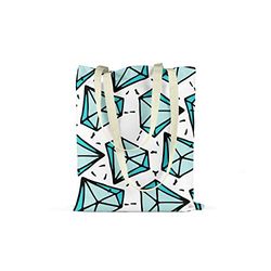 Bonamaison Bolso De Mano Impreso, 100% Algodón, Bolso de la Compra Reutilizable, Bolso De Compras, Ecológico, Plegable, Bolso de Tela de Lona con Asas, 48x55 Cm - Diseñado y Fabricado en Turquía