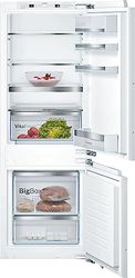 Bosch KIS77AFE0 Serie 6 - Frigorífico empotrable con congelador/E, 158 cm de altura de nicho, 207 kWh/año, refrigerador de 169 L y congelador de 62 L, tecnología VitaFresh y LowFrost