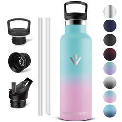 Vikaster Botella Agua Térmica, 0.5L Acero Inoxidable, Mantiene 12H Caliente/24H Frío, Sin BPA, para Deporte, Viaje, Exterior, Oficina, Hogar