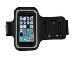 Zwarte atletische armband van lycra, maat S