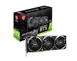 MSI Gaming GeForce RTX 3060 Carte Graphique 12 Go 15 Gbps GDRR6 192 Bits HDMI/DP PCIe 4 Torx Triple Fan Ampere OC (RTX 3060 Ventus 3X 12G OC)