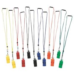 S&S Wereldwijd W10511 Arbiter Pealess Fluitje en Lanyard (Pack van 12)