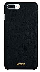 Mode. London - Funda para iPhone 8/7/6 Plus a presión, Color Negro Nocturno | Cuero Saffiano de Grano Completo Hecho a Mano y Carga inalámbrica