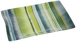 Alpac 378595 dienblad, bedrukt, Bayadère van acryl, 35 x 25 x 3 cm, groen