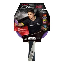 GEWO PS Blast Power Raquette de Tennis de Table Professionnelle approuvée ITTF avec revêtement Thunderball 2 contrôlé et propriétés de Rotation élevées, concave, éponge de 1,8 mm