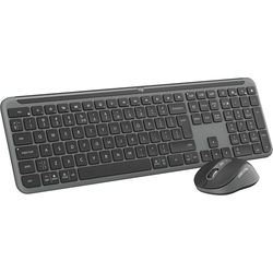 Logitech Signature Slim MK950 for Business, kit tastiera e mouse wireless - Grafite, Layout Tedesco QWERTZ