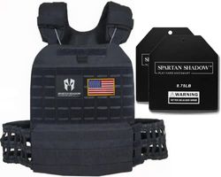 SPARTAN SHADOW Verstelbaar gewogen vest heren, 20 pond gewicht vest, fitness training vest, workout vest: Murph Vest. Chaleco con peso. Endurance Training, Gewichtsvest voor mannen training. Sport