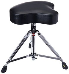 Taburete de tambor Gibraltar, Taburete de tambor Serie 6000 Asiento Moto, 6608 (Diámetro: 39cm, Asiento de vinilo, Super Lock, Posición de trípode, Pies de goma 'Super Foot')