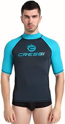 Cressi Hidro Men's Premium Rash Guard S.Seeves - Maillot de Protection Manches Courtes, en Tissu élastique spécial, Protection Solaire UV (UPF) 50+
