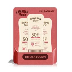 HAWAIIAN Tropic Satin Protection Ultra Radiance - Protectora Solar Spf 50 Protege la Piel Fragancia de Frutas Tropicales, Crema, Pack 3 x 180 Mililitros, 540 Mililitros