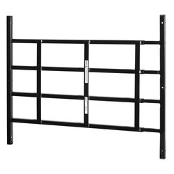 Segal S 4767 Carbon Steel Fixed 4-Bar Window Grill for Home Security and Child Safety, 21-1/4 in., Black Black (1 Set)