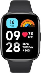 Xiaomi Redmi Watch 3 Active | Reloj Inteligente Cuadrado con Llamadas Bluetooth | Smartwatch Negro con Pantalla LCD de 1,83” | Monitor de Frecuencia Cardíaca | 100 Modos Deportivos