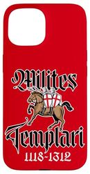 Knights Templar on Horseback 1118-1312 in Latin Case for iPhone 15