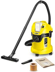 Kärcher 36 V Aspirador multiuso WD 3 Battery, aspiración en seco y húmedo, filtro de cartucho, manguera: 2 m, capacidad: 17 l, rendimiento: 300 W, compatible con batería 36 V, batería no incl.
