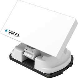 Selfsat Snipe V3 gémeo, antena de satélite automática, White Edition