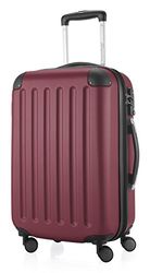 HAUPTSTADTKOFFER - SPREE – resväska med hårt skal, rullväska, resväska, 4 dubbla hjul, Burgund, 55 cm Handgepäck, resväska