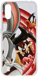ERT GROUP mobiltelefonfodral för Samsung A01 originalt och officiellt licensierat Looney Tunes mönster 006 Vit optimalt anpassad till formen på mobiltelefonen, gedeeltelijk transparant