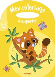 Mon coloriage à emporter - Panda roux – Album à colorier avec poignée – dès 4 ans