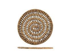 H&H Onderzetter van rotan, rond, 18 cm