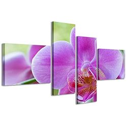 Stampe su Tela Afbeelding op canvas, orchidee, moderne druk op 4 panelen, klaar om op te hangen, 200 x 100 cm