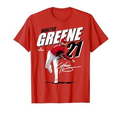 Hunter Greene | Cincinnati MLB Baseball Players | MLBHGR204M T-Shirt