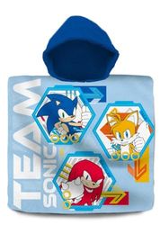 Kids Licensing Ponczo kąpielowe (60 x 60 cm, bawełna), Sonic the Hedgehog