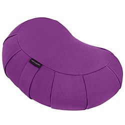 Retrospec Sedona Zafu meditatiekussen gevuld met boekweitzaden - yogakussen voor meditatiepraktijken - machinewasbaar 100% katoenen hoes en duurzame draaggreep, rond en halve maan, 1 karaat (Pack van