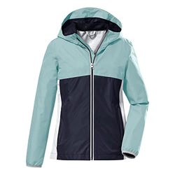 Killtec Girl's Giacca funzionale con cappuccio, impacchettabile, impermeabile - KOS 166 GRLS JCKT, aqua, 128, 38364-000