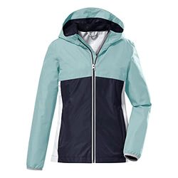 Killtec Girl's Chaqueta funcional con capucha, plegable, impermeable - KOS 166 GRLS JCKT, aqua, 128, 38364-000