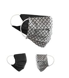 BaF Community Masks 2-pack set unisex makeshift mask reversible mouth protection mask mouth and nose protection reversible mask with print cotton BCI washable White