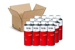LINK set di bombolette aria compressa SP3012 con cannuccia per pulizia efficace dispositivi elettronici e superfici difficili da raggiungere capacità 400 ml confezione 12 unità