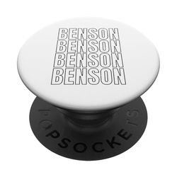 Camiseta vintage personalizada Benson con nombre T con gafas PopSockets PopGrip Adhesivo