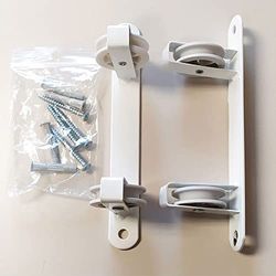 Basic Wall Clothes Rack with 2 Pulleys White 25 x 5 x 5 cm