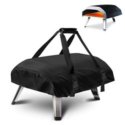 Kovshuiwe afdekking/draagtas voor Ooni Koda 12 gas pizza oven, outdoor pizza oven, waterdicht 600D Oxford-stof, pizza oven cover accessoires (65,2 inch x 16,5 inch x 6,7 inch)