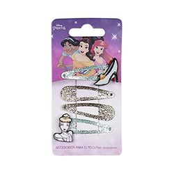 Princesses Disney Lot de 4 pinces à cheveux Multicolore
