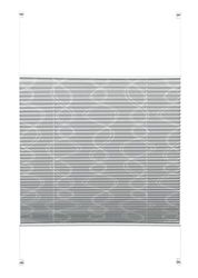 GARDINIA Pleated Blind Deco to be clamped or glued on, Opaque folding blind, All assembly parts included, EASYFIX Pleated Blind Decor, With two operating rails, Curl, Grey, 50 x 130 cm (WxH)