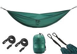Grand Canyon Bass Hammock Hammock Double - Amaca all'aperto Fino a 180 kg, Amaca da Viaggio per 2 Persone - Leggera e compatta con Protezioni per Alberi - Storm (Benzina)