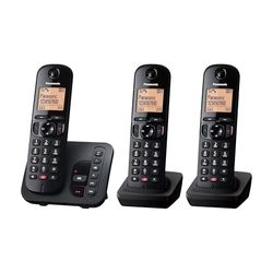 Panasonic KX-TGC263E Digital Cordless Phones: 18-min answering machine, dedicated call block button, an easy-to-read dot-matrix display and a hands-free speakerphone