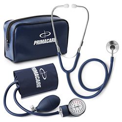 Primacare DS-9194 Classic Series Pediatric Blood Pressure Kit, (For Children) Long Lasting Latex Inflation System with Stethoscope and Leatherette Case, Navy