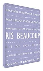 Feel Good Art Muurafbeelding, motief "Ris Brights", 30 x 20 cm, violet