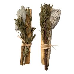 VIE Mini Smudge Cluster, White Sage with Palo Santo and Cedar 4", Pack of 2