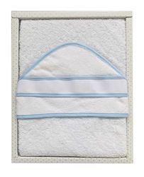 Duffi baby 0894-12 - Płaszcz kąpielowy do haftu 100x100 cm, niebieski dla dzieci